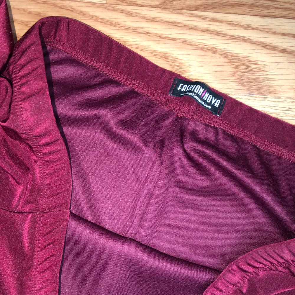 Fashion Nova Burgundy Dress.